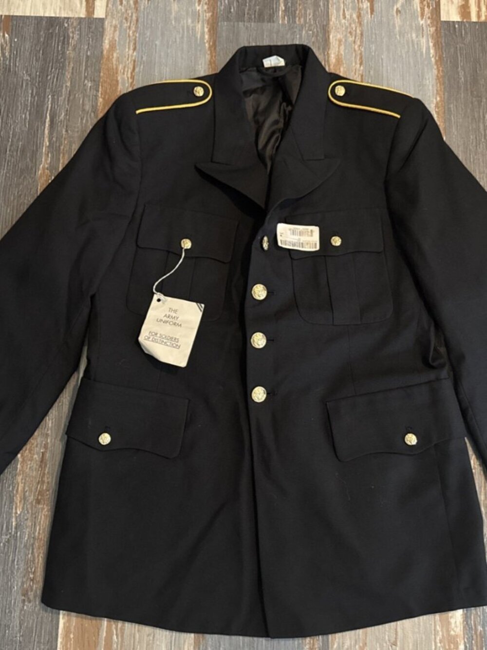 Vintage US Army Blue Dress Coat 450 Poly/Wool Uniform Mens 40R Classic NEW